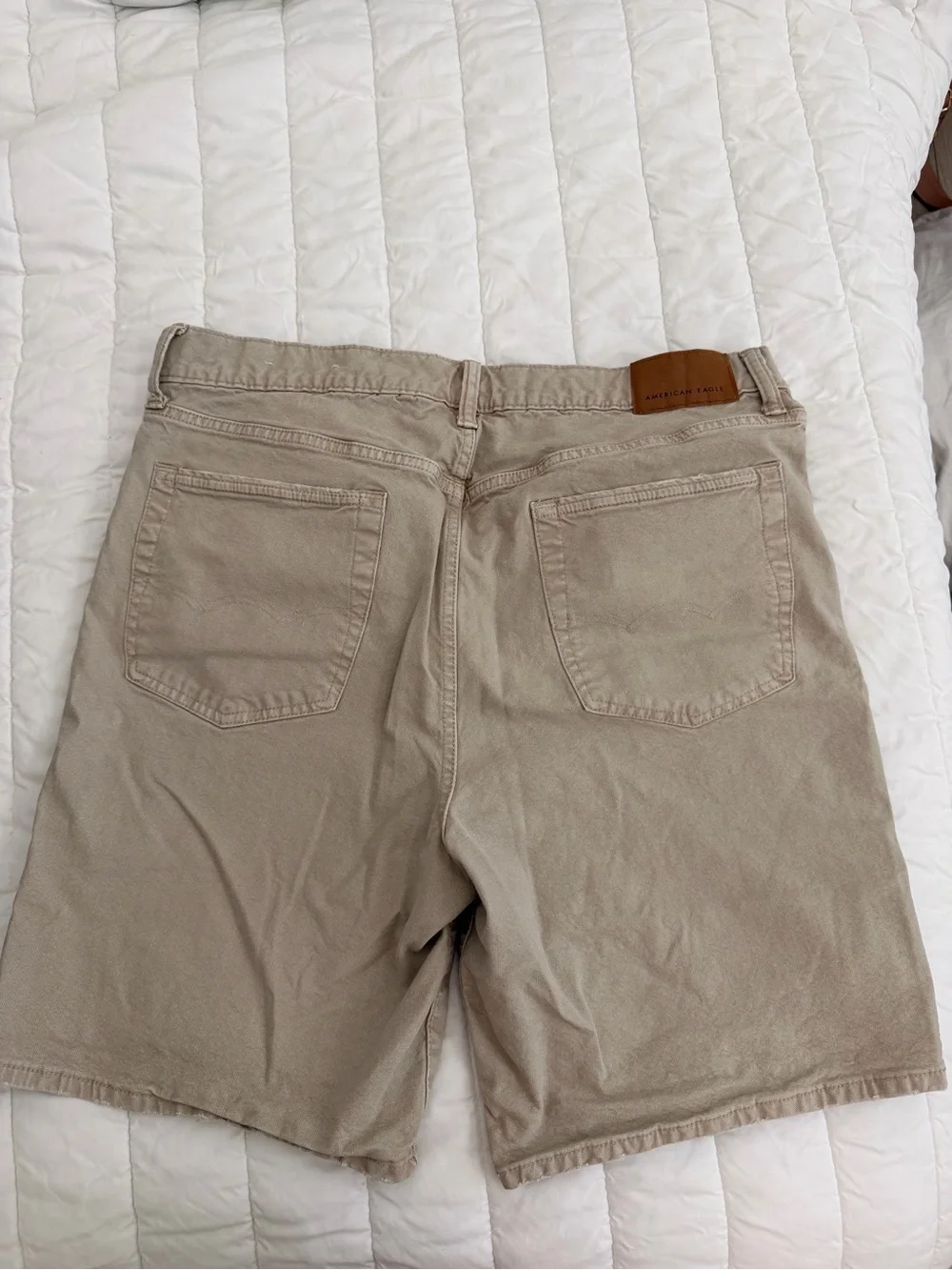 American Eagle Outfitters Tan Flat Front Chino Shorts
